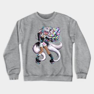 Cyber Kitsune Girl Crewneck Sweatshirt